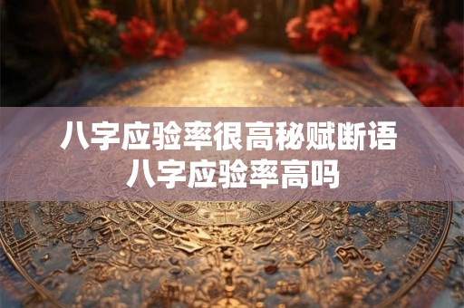 八字应验率很高秘赋断语 八字应验率高吗
