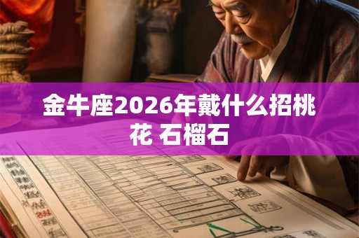 金牛座2026年戴什么招桃花 石榴石