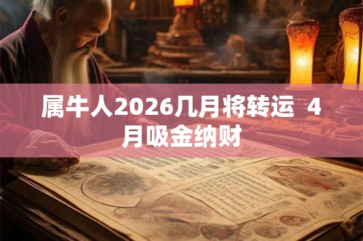属牛人2026几月将转运  4月吸金纳财