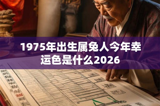 1975年出生属兔人今年幸运色是什么2026