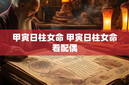 甲寅日柱女命 甲寅日柱女命看配偶