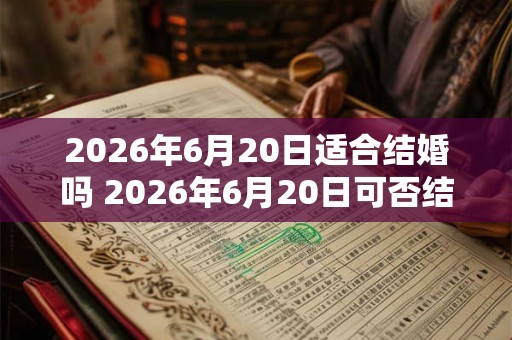 2026年6月20日适合结婚吗 2026年6月20日可否结婚 2026年6月20日适合结婚吗 2026年6月20日可否结婚