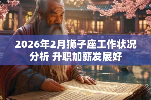 2026年2月狮子座工作状况分析 升职加薪发展好 2026年2月狮子座工作状况分析 升职加薪发展好