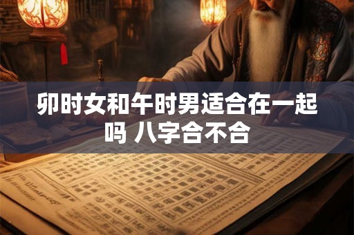 卯时女和午时男适合在一起吗 八字合不合