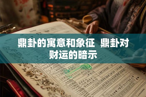 鼎卦的寓意和象征  鼎卦对财运的暗示