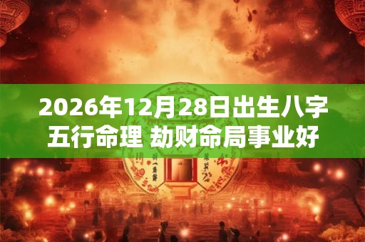2026年12月28日出生八字五行命理 劫财命局事业好