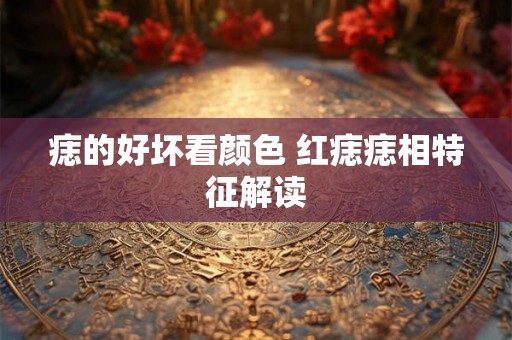 痣的好坏看颜色 红痣痣相特征解读