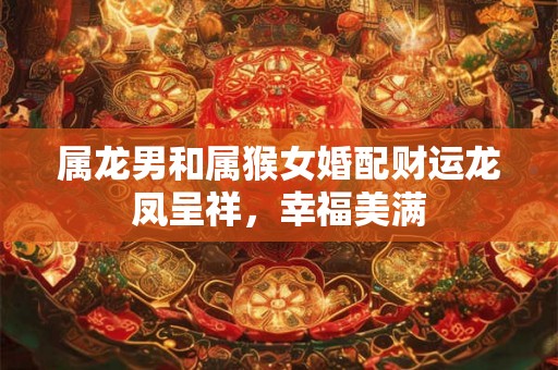 属龙男和属猴女婚配财运龙凤呈祥，幸福美满