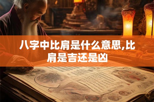 八字中比肩是什么意思,比肩是吉还是凶