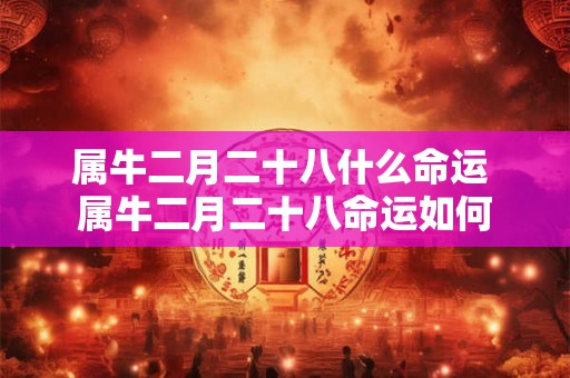 属牛二月二十八什么命运 属牛二月二十八命运如何 属牛二月二十八什么命运 属牛二月二十八命运如何