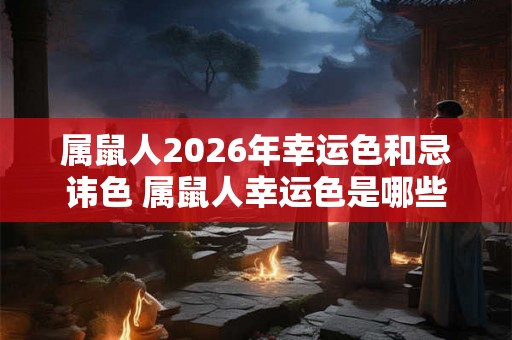 属鼠人2026年幸运色和忌讳色 属鼠人幸运色是哪些