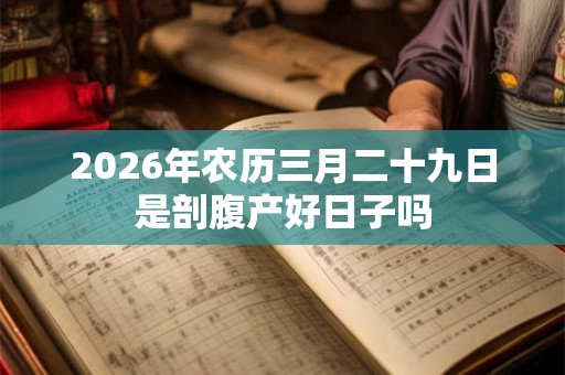 2026年农历三月二十九日是剖腹产好日子吗