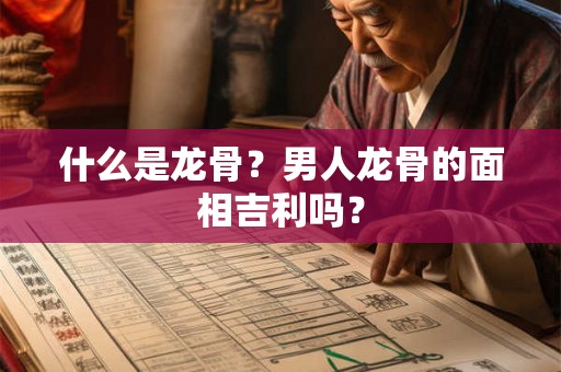 什么是龙骨？男人龙骨的面相吉利吗？
