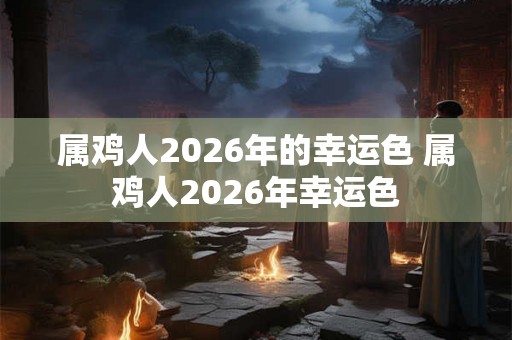属鸡人2026年的幸运色 属鸡人2026年幸运色