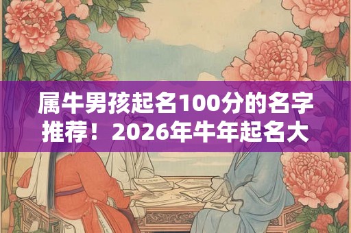 属牛男孩起名100分的名字推荐!2026年牛年起名大全 属牛男孩起名100分的名字推荐!2026年牛年起名大全