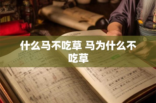 什么马不吃草 马为什么不吃草
