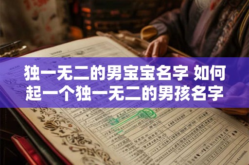 独一无二的男宝宝名字 如何起一个独一无二的男孩名字