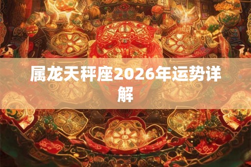 属龙天秤座2026年运势详解 属龙天秤座2026年运势详解