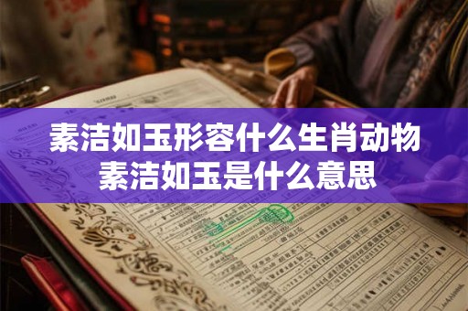 素洁如玉形容什么生肖动物 素洁如玉是什么意思