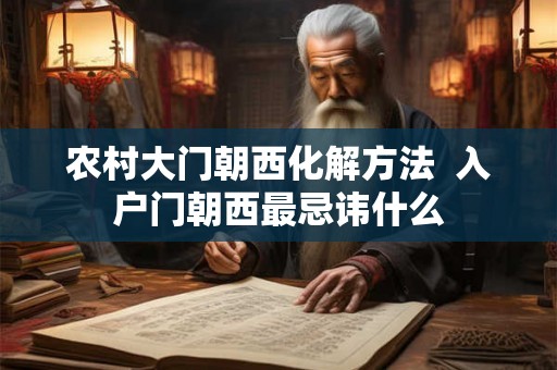 农村大门朝西化解方法  入户门朝西最忌讳什么