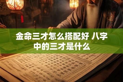 金命三才怎么搭配好 八字中的三才是什么