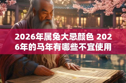2026年属兔大忌颜色 2026年的马年有哪些不宜使用的颜色