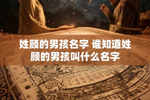姓顾的男孩名字 谁知道姓顾的男孩叫什么名字