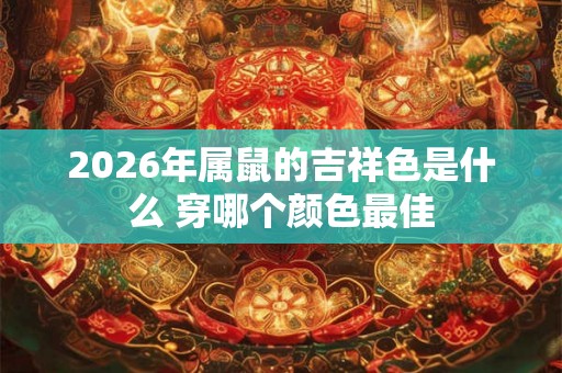 2026年属鼠的吉祥色是什么 穿哪个颜色最佳