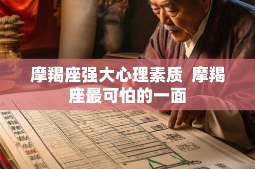 摩羯座强大心理素质  摩羯座最可怕的一面