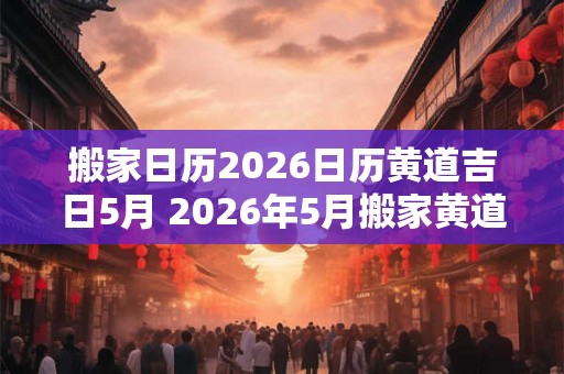 搬家日历2026日历黄道吉日5月 2026年5月搬家黄道吉日是哪天 搬家日历2026日历黄道吉日5月 2026年5月搬家黄道吉日是哪天