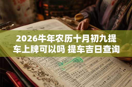 2026牛年农历十月初九提车上牌可以吗 提车吉日查询