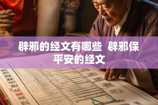 辟邪的经文有哪些  辟邪保平安的经文