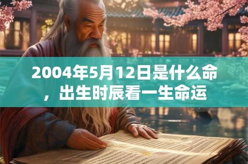 2004年5月12日是什么命，出生时辰看一生命运