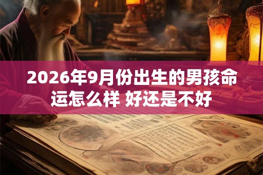 2026年9月份出生的男孩命运怎么样 好还是不好 2026年9月份出生的男孩命运怎么样 好还是不好