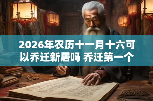 2026年农历十一月十六可以乔迁新居吗 乔迁第一个进门拿什么
