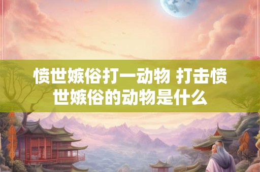 愤世嫉俗打一动物 打击愤世嫉俗的动物是什么