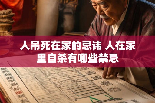 人吊死在家的忌讳 人在家里自杀有哪些禁忌