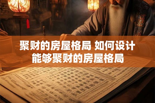 聚财的房屋格局 如何设计能够聚财的房屋格局