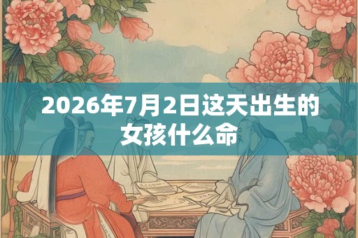 2026年7月2日这天出生的女孩什么命 2026年7月2日这天出生的女孩什么命