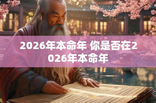 2026年本命年 你是否在2026年本命年