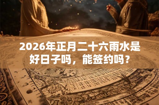 2026年正月二十六雨水是好日子吗，能签约吗？