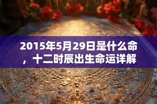 2015年5月29日是什么命，十二时辰出生命运详解