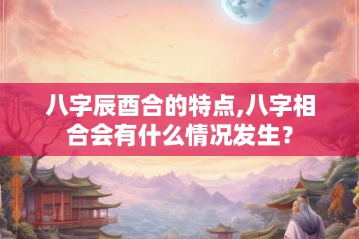 八字辰酉合的特点,八字相合会有什么情况发生？