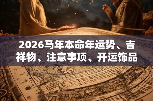 2026马年本命年运势、吉祥物、注意事项、开运饰品等