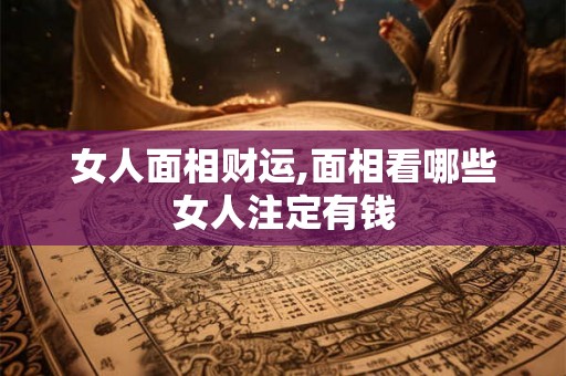 女人面相财运,面相看哪些女人注定有钱