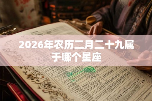 2026年农历二月二十九属于哪个星座