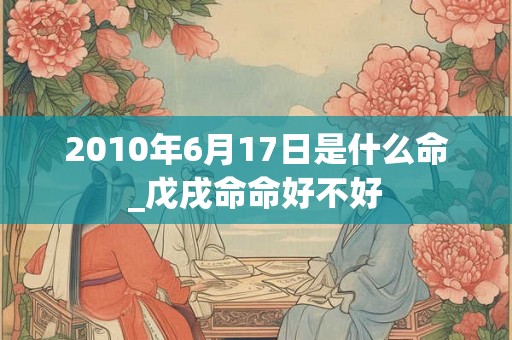2010年6月17日是什么命_戊戌命命好不好