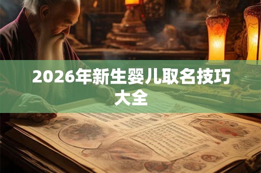2026年新生婴儿取名技巧大全