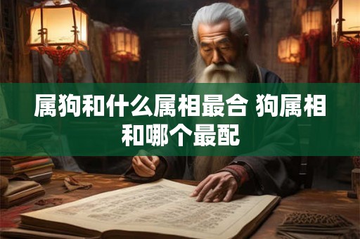 属狗和什么属相最合 狗属相和哪个最配 属狗和什么属相最合 狗属相和哪个最配