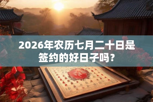 2026年农历七月二十日是签约的好日子吗？